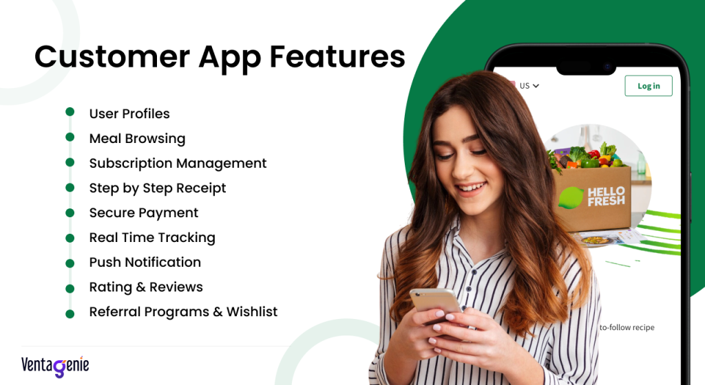 Hellofresh like app Customer App Features