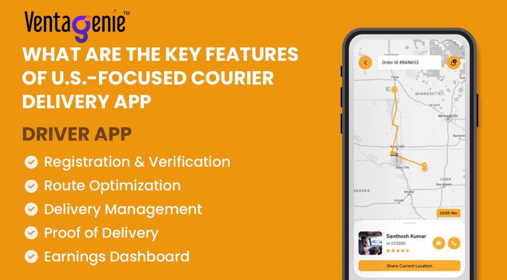 courier delivery app driver app features