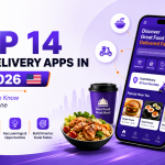 Top 14 food delivery apps in the USA 2026, highlighting key market insights, business models, and opportunities.