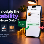 Delivery order profitability showing revenue, costs, and net profit.